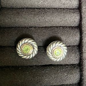 David Yurman 14K Yellow Cookie Cable Stud Earrings